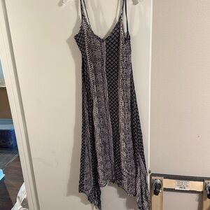 Fun blue patterned flowy dress